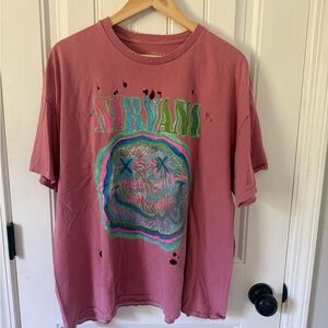NIRVANA Pink Graphic Tee